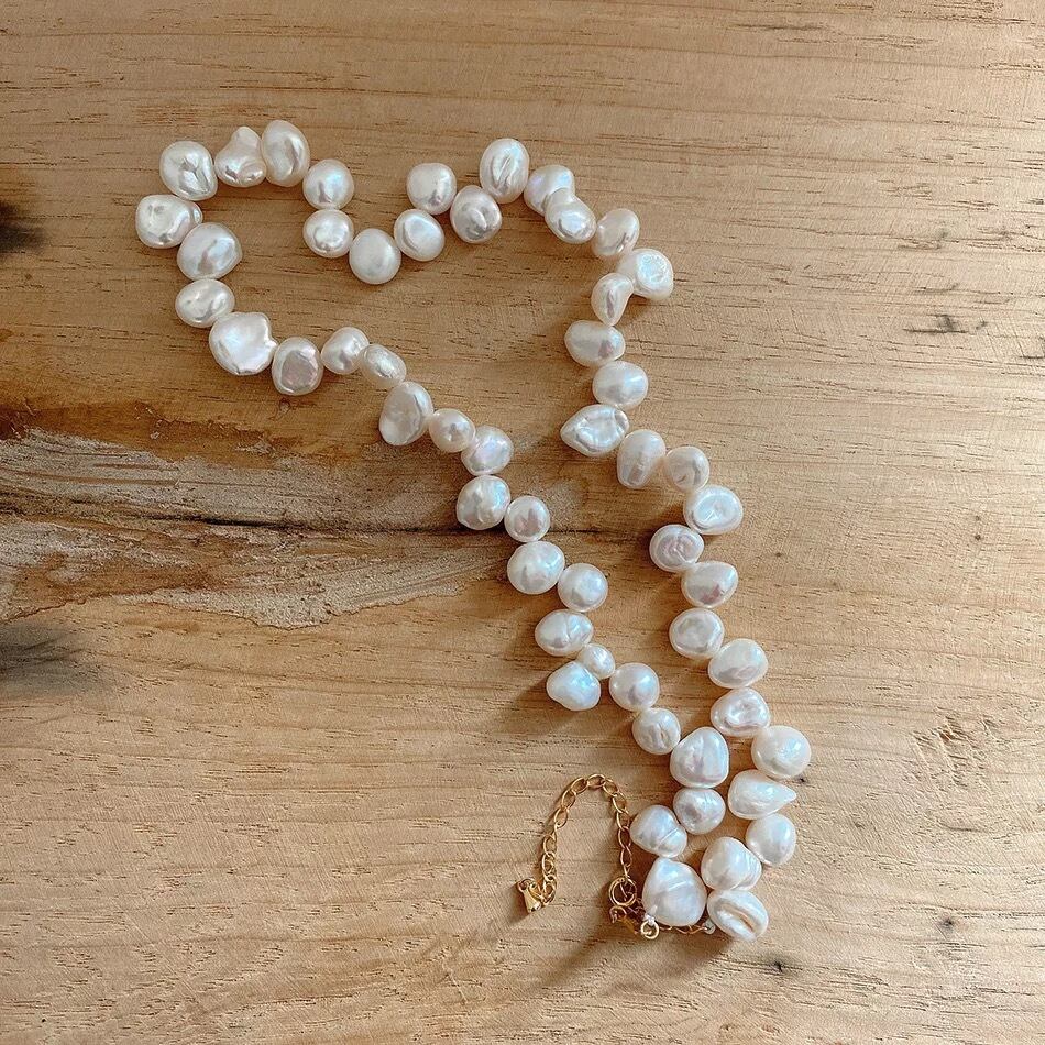 S925 Big Pearl necklace (N171) | onesea