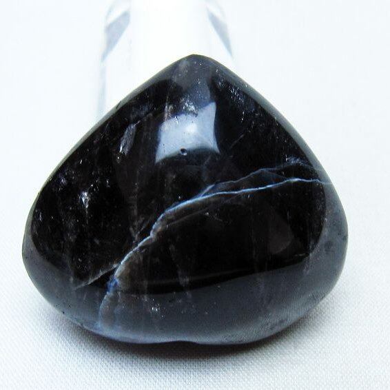 モリオン 置物 ハート 黒水晶 一点物 145-2029