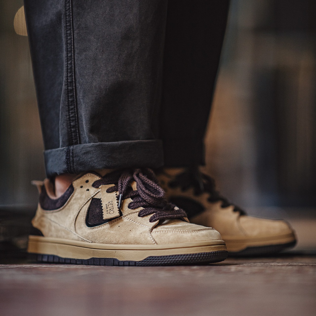 Two-Tone Brown Vintage Sneakers / ツートーン ブラウン ヴィンテージ スニーカー