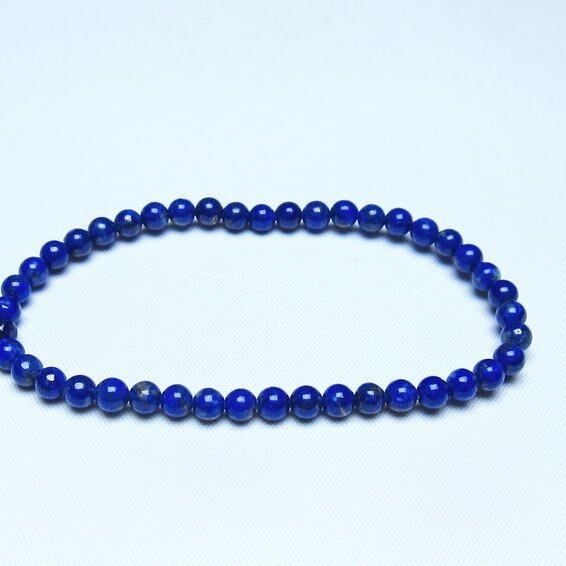 ラピスラズリ ブレスレット 4mm 一点物 メール便可 [M便 1/10] 111-48375