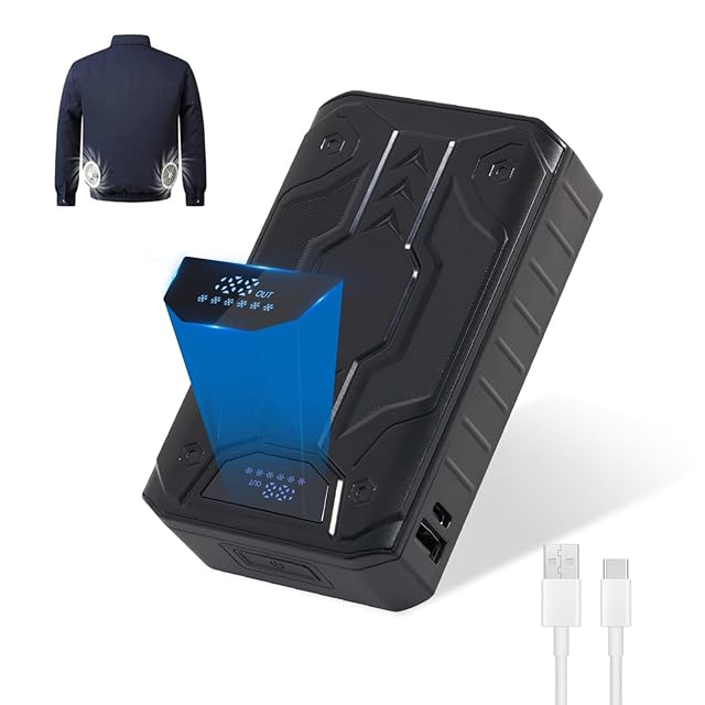 空調作業服 バッテリー 【6段階風量調節 20000mAh大容量 DC12V高出力