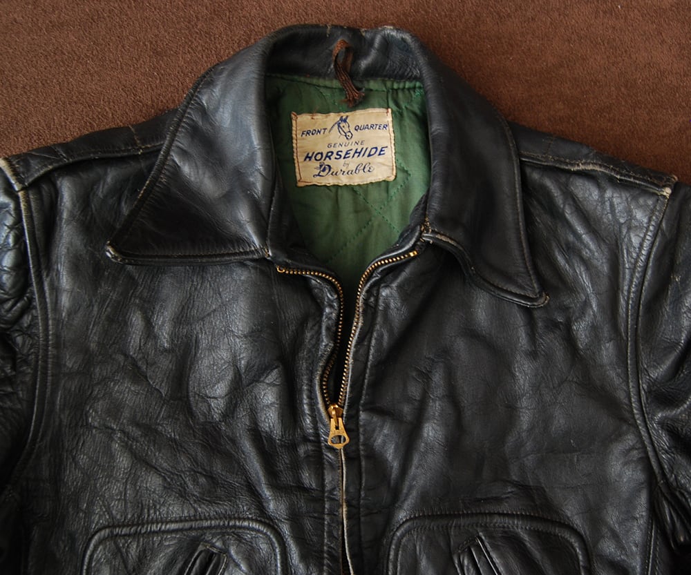 50s Durable HORSE HIDE BOMBER JACKET | SECOND TIME GLORY 