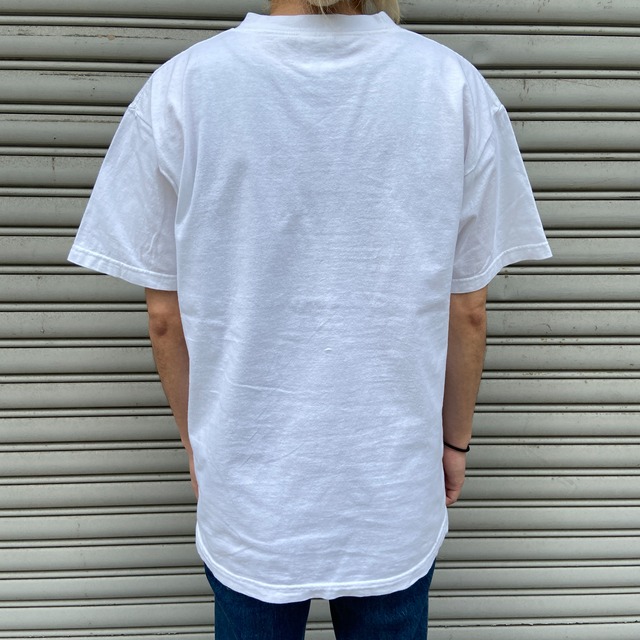 USA製　TABASCO タバスコTシャツ　企業ロゴ　プリントT ホワイト　L