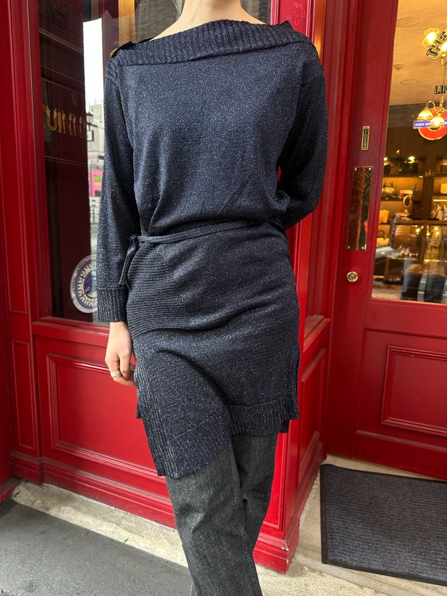 Vivienne Westwood / vintage black llama  mini onepiece.