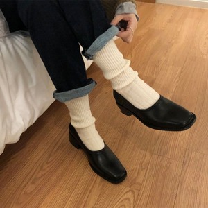 square toe thick heel pumps   101345