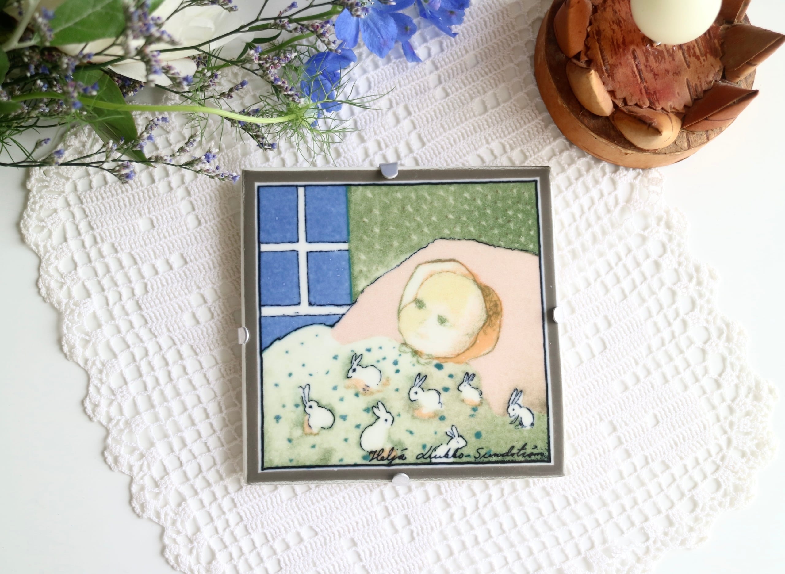 【再入荷】ARABIA / Helja ヘルヤ / Vauva(赤ちゃん) 陶板 No.5316