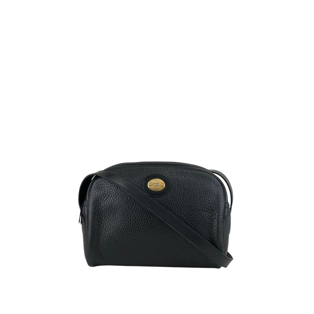 Christian Dior クリスチャン ディオール ショルダーバッグ ブラック ロゴ レザー vintage ヴィンテージ オールド uh6gdz