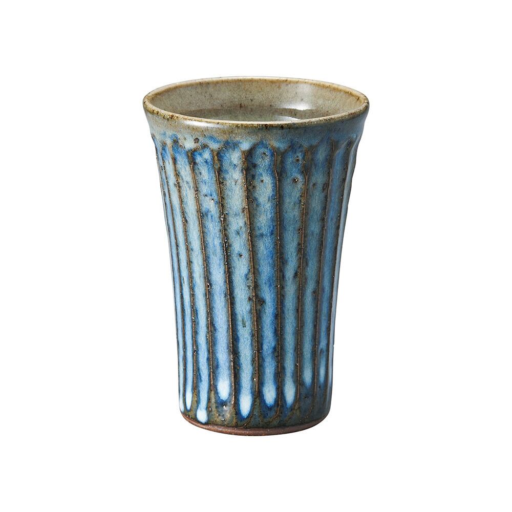 信楽焼 青萩彫 タンブラー 新生活 | 若林陶器