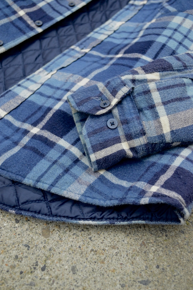 SPORTS AFIELD 90S Old Printnel Check Quilting Jacket Hunting Outdoor Magazine スポーツアフィールド 90年代 US古着 プリントネル シャツジャケット