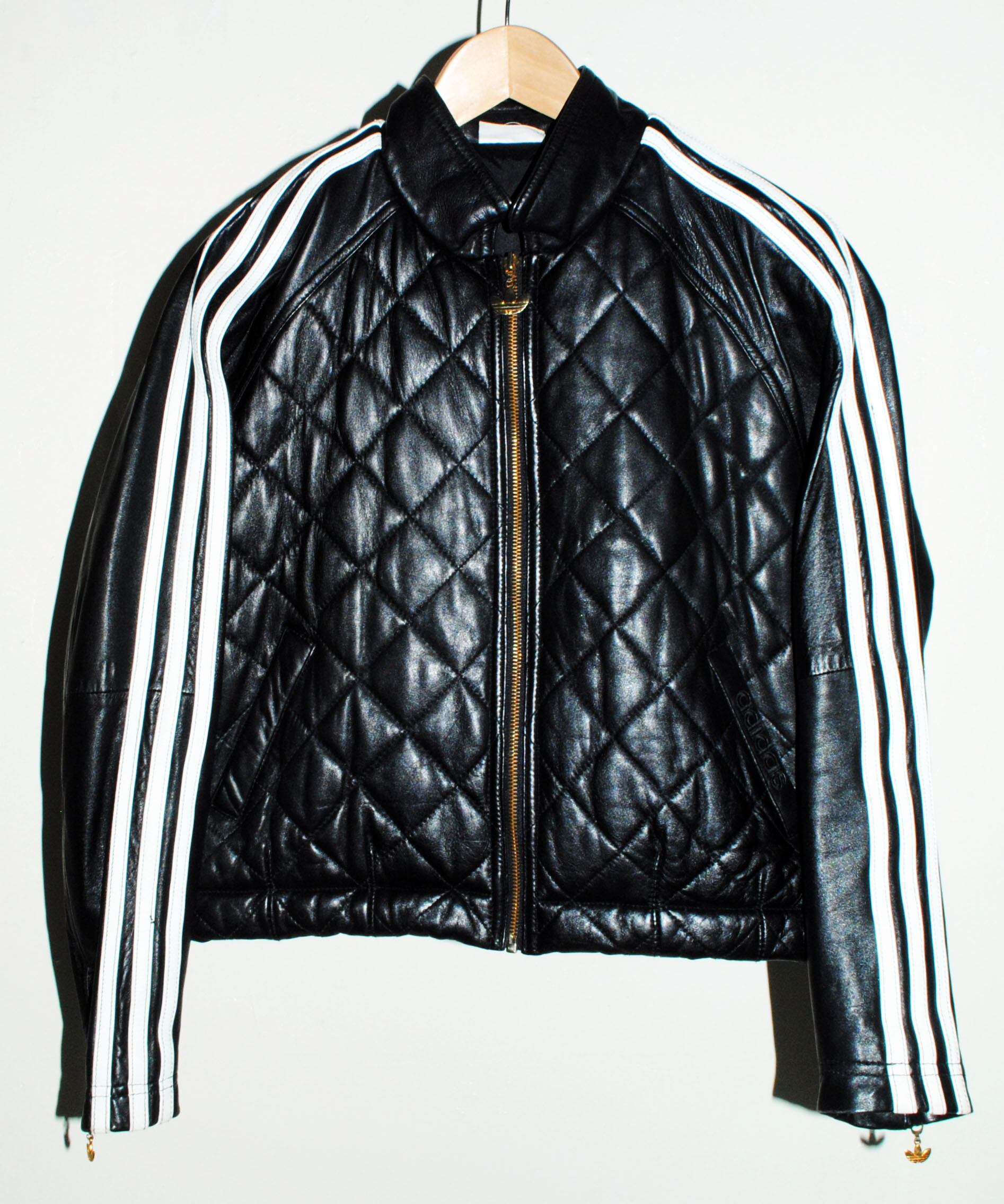 80s ADIDAS cropped leather jacket | excube.e_shop