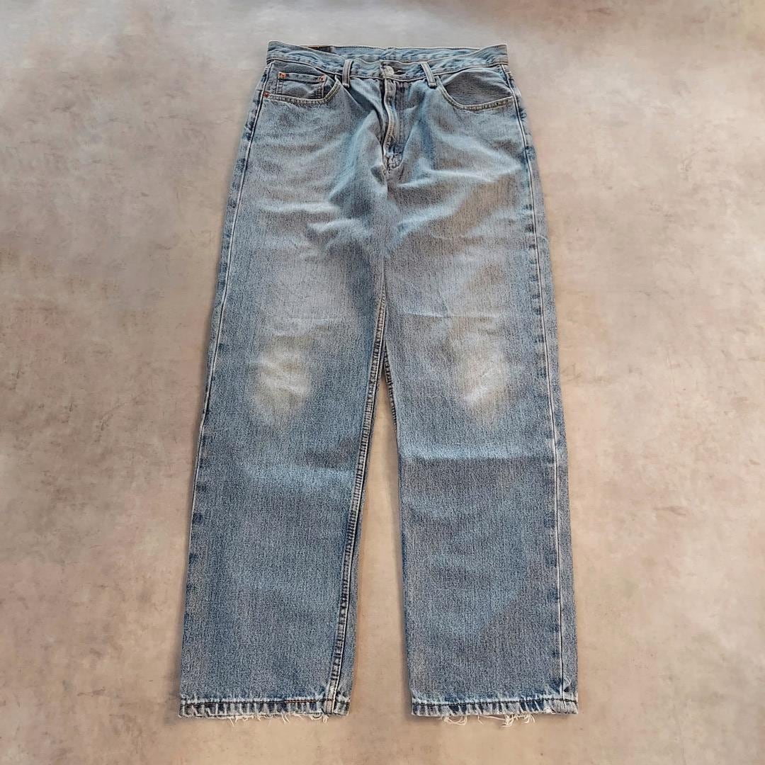 リーバイス550 Levis W34 ブルーデニム 青 縦落ち 古着 14979