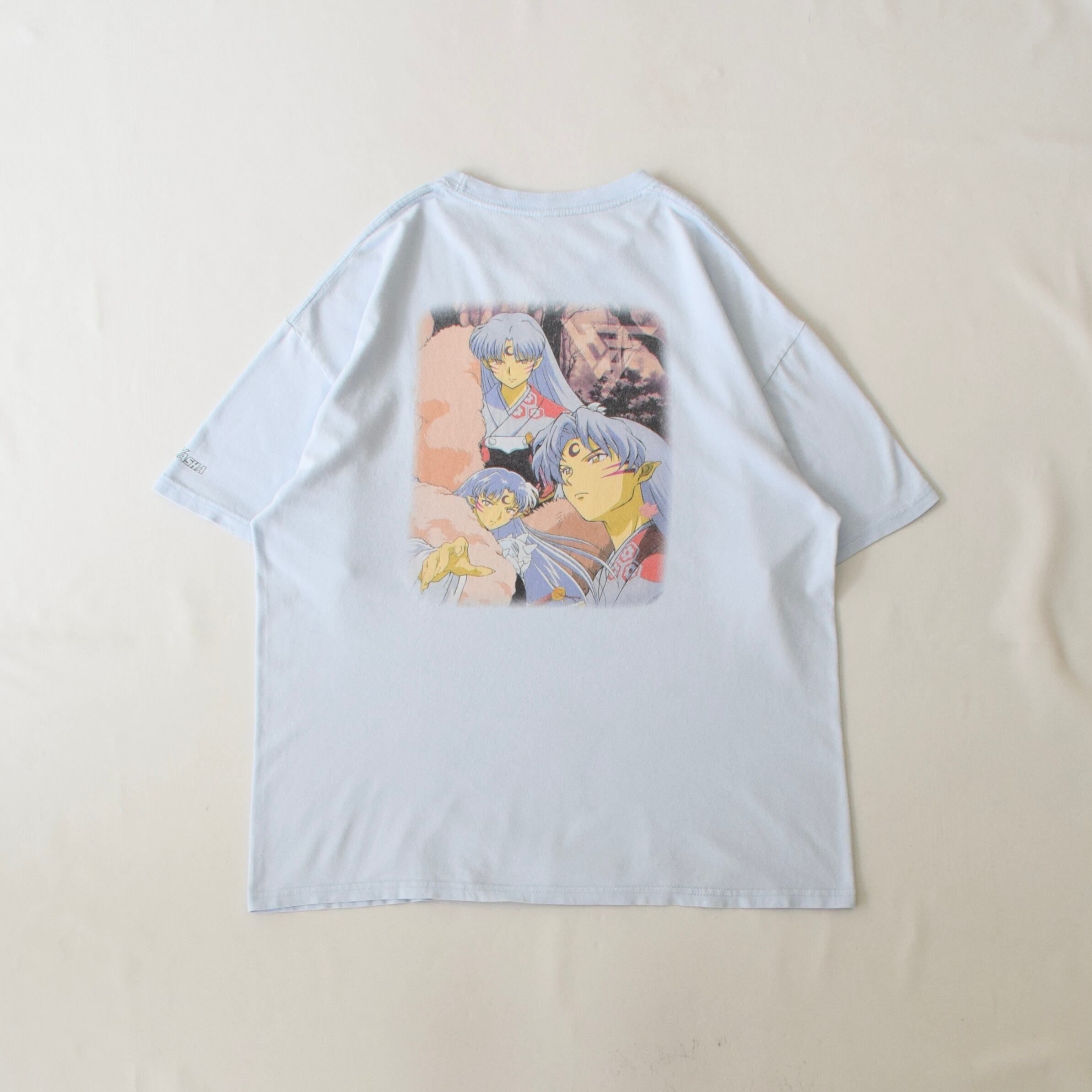 犬夜叉 殺生丸 Tシャツ メンズ L ブルー アニメT 古着 ヴィンテージ fc