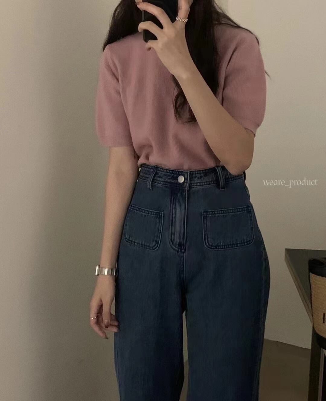 5部袖ニット　AJ2085-124