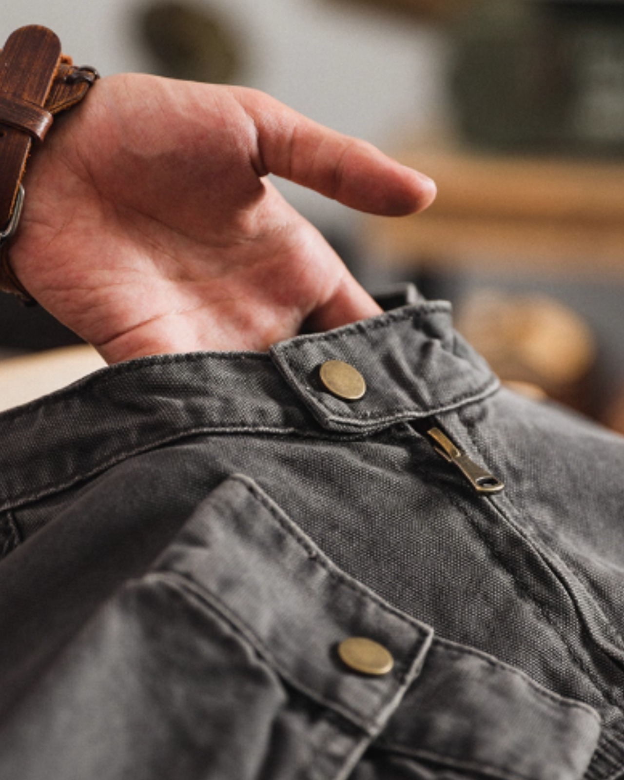 ウォッシュドデニムワークジャケット  TB1642・画像3