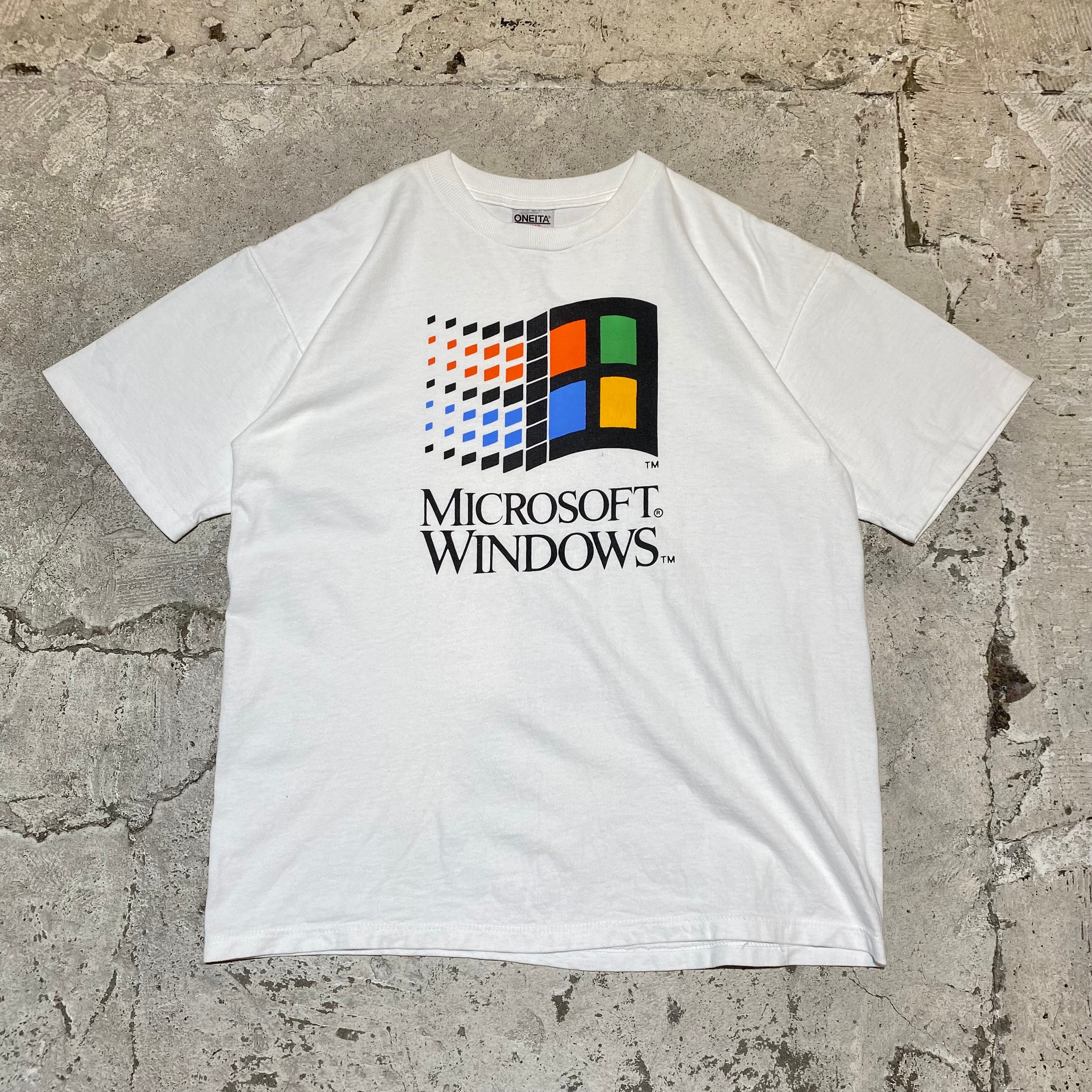 【USA製】90s Microsoft ヴィンテージ 企業プリントTシャツ XL