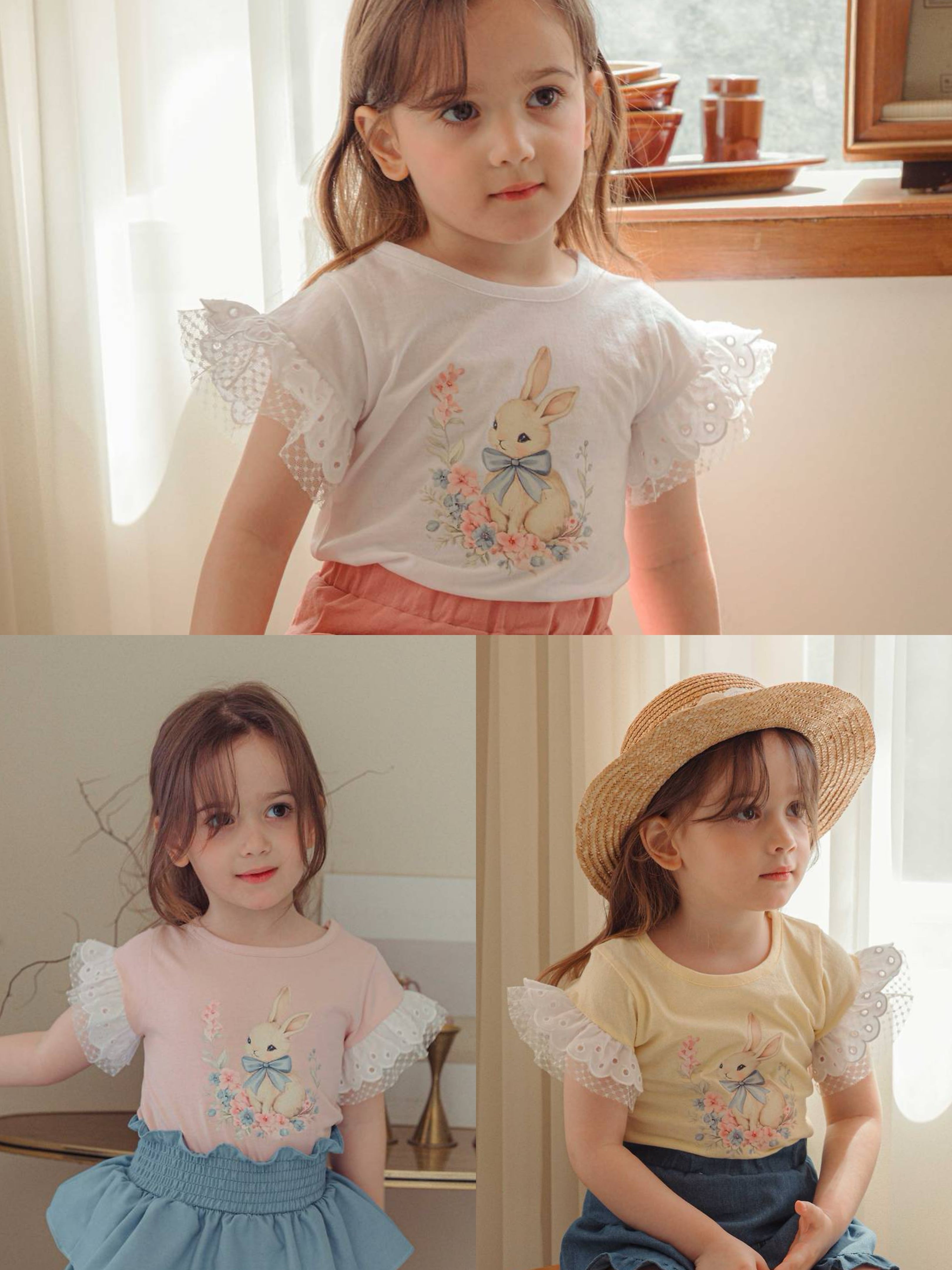 【即納】<cocoribbon> Color bunny T