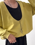 【新作5%OFF・3日間】Deep U-neck Sweat_3colors