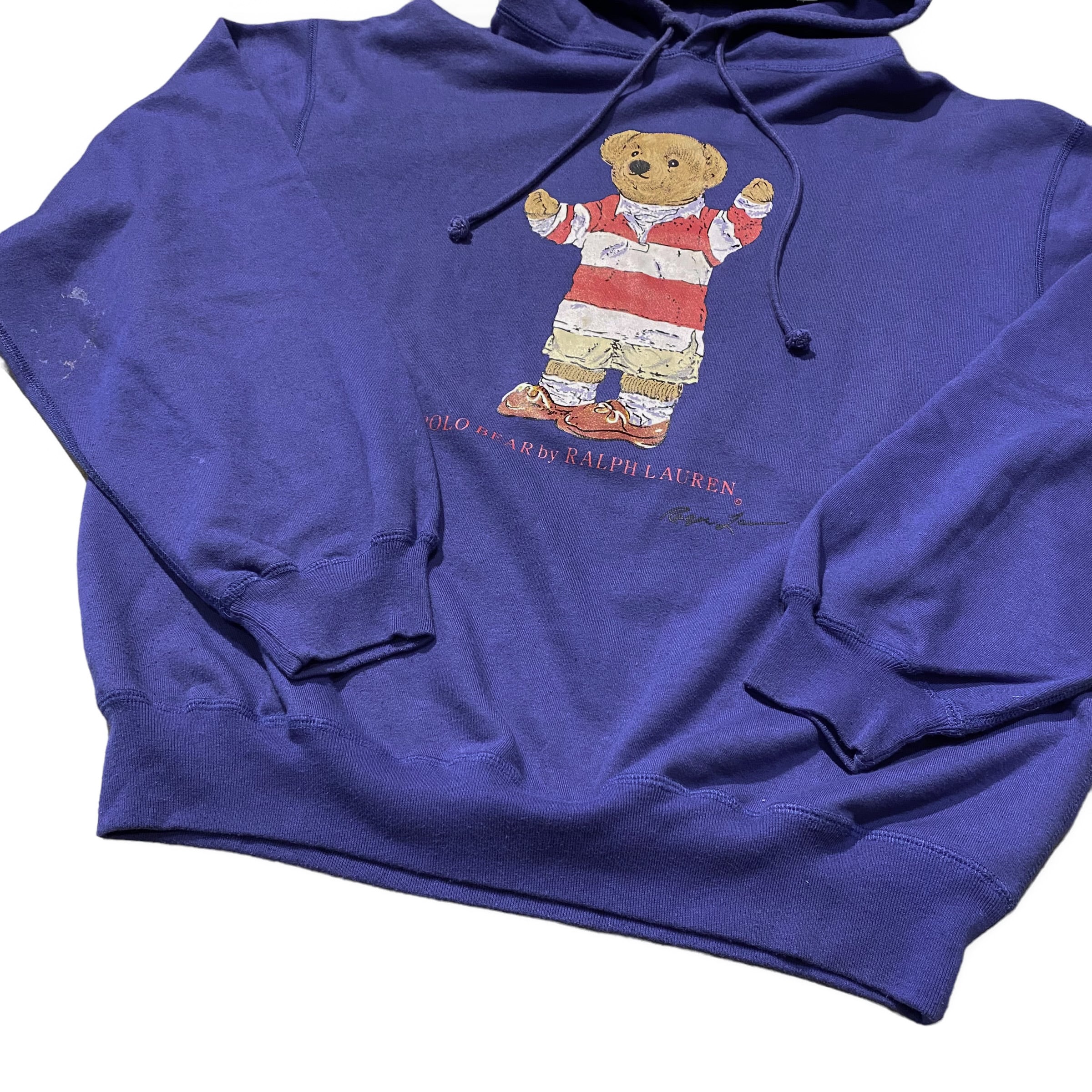 's Polo Ralph Lauren "Polo Bear" Sweat Parka L / ラルフローレン ポロベア スウェット パーカー  古着 ヴィンテージ