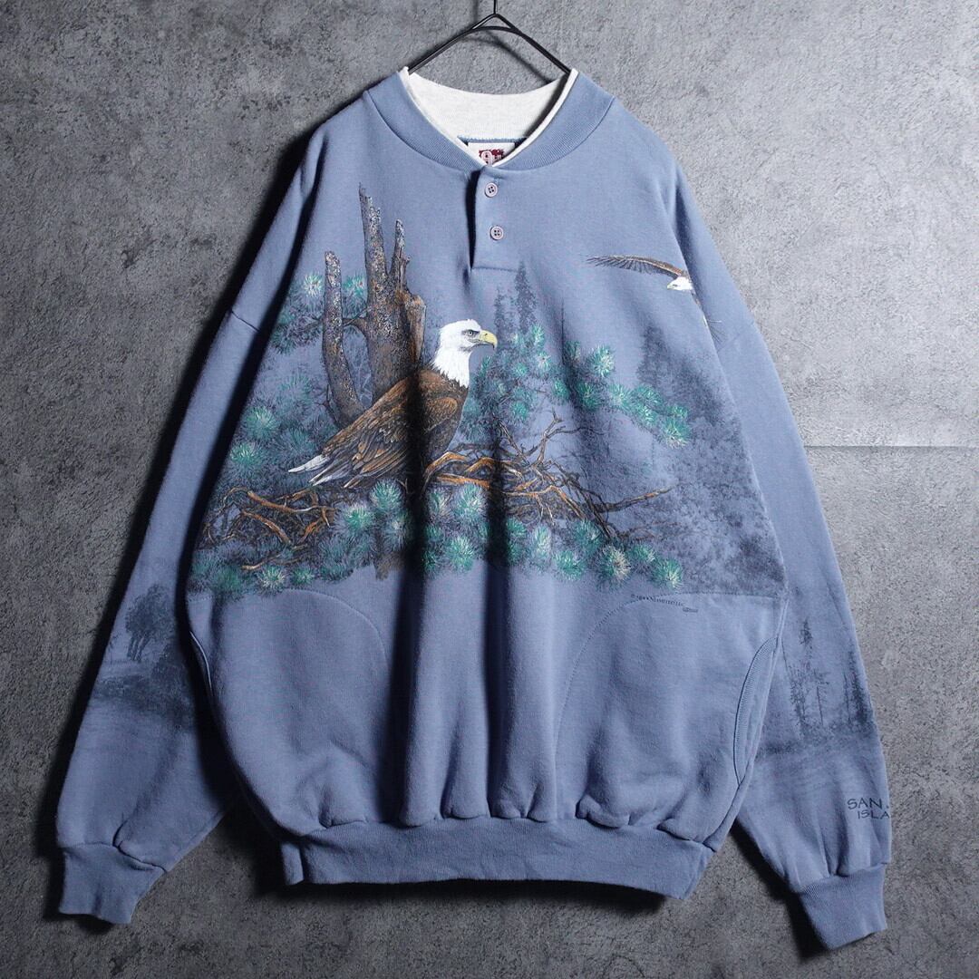 “ART UNLIMITED” Hawk double-sided print sweat