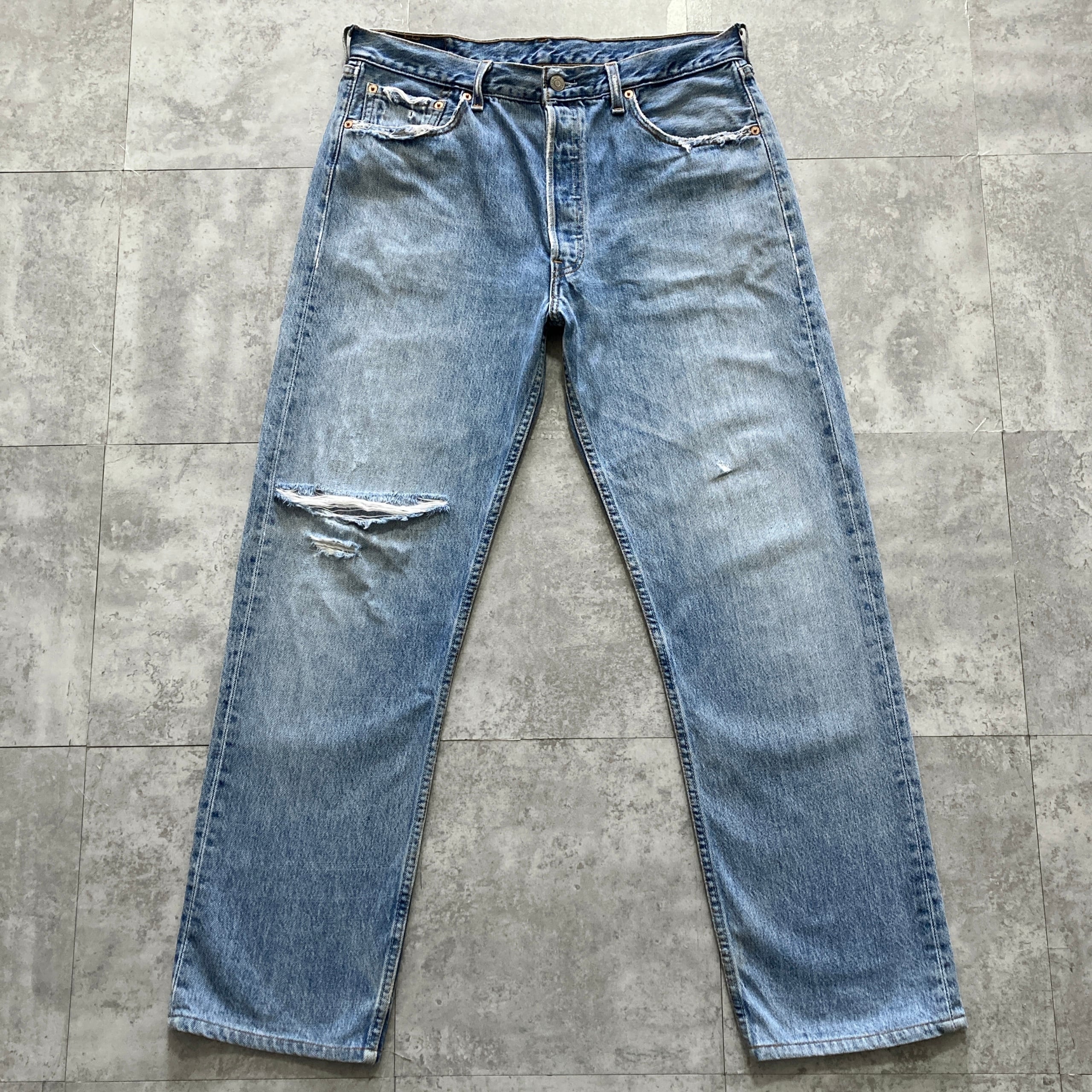 W34 L32】90's US.Levis 501 リーバイス サンベニート工場(553) ボタン