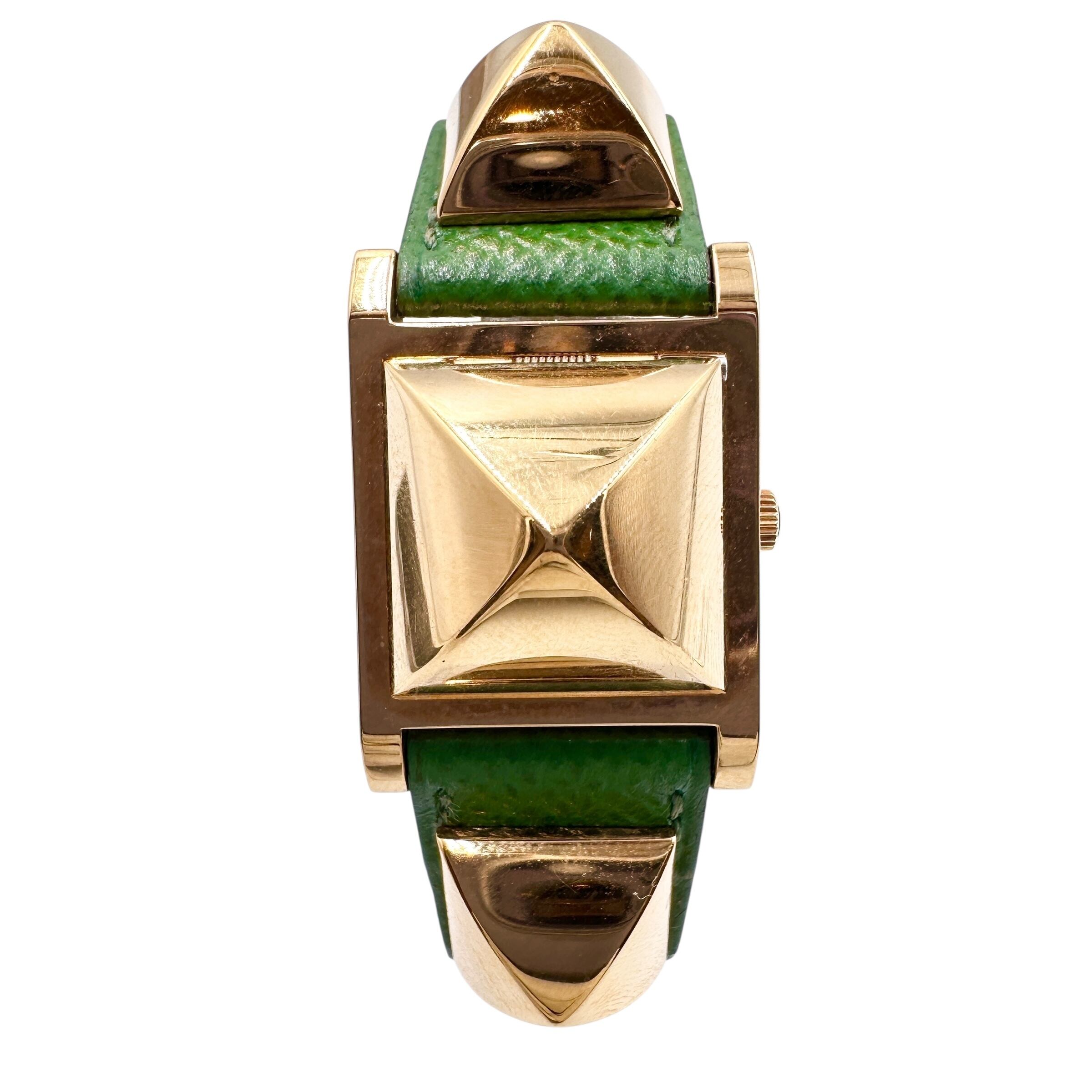 HERMES エルメス メドール レディースウォッチ グリーン 21514-202507