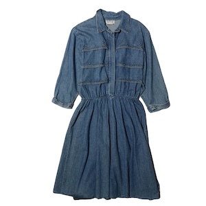 80's us vintage /nina piccalino    denim dress