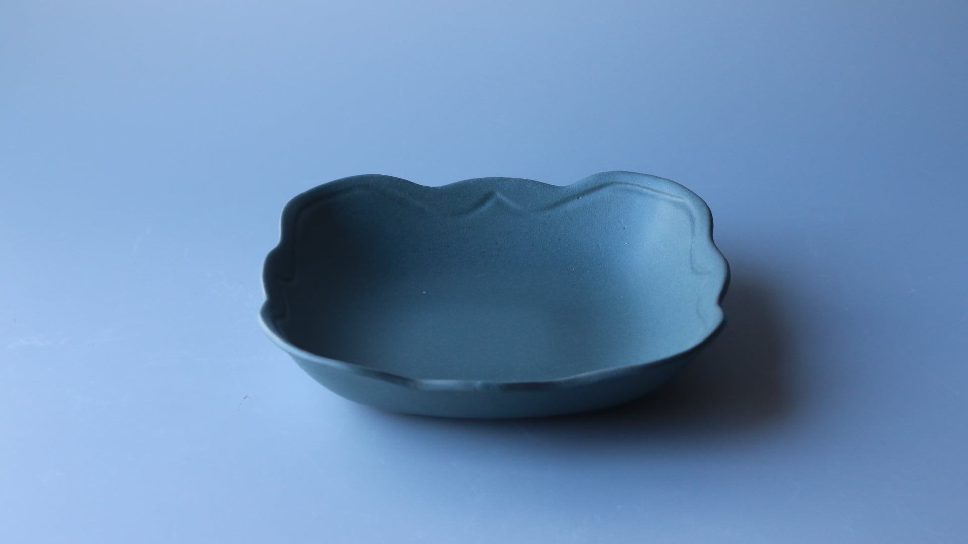 スクエア洋皿 大 ブルーグレー