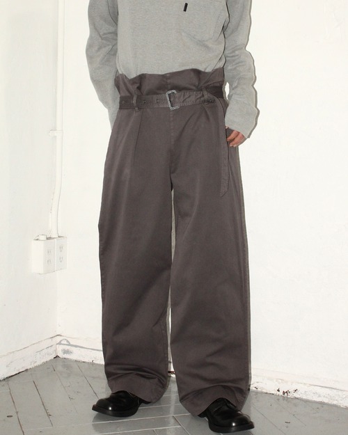 Whim Gazzete Belted Cotton Wide Trousers