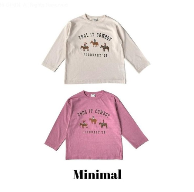 【取寄/韓国直送】MINIMAL カウボーイTシャツ｜秋服｜韓国子供服｜26/AT