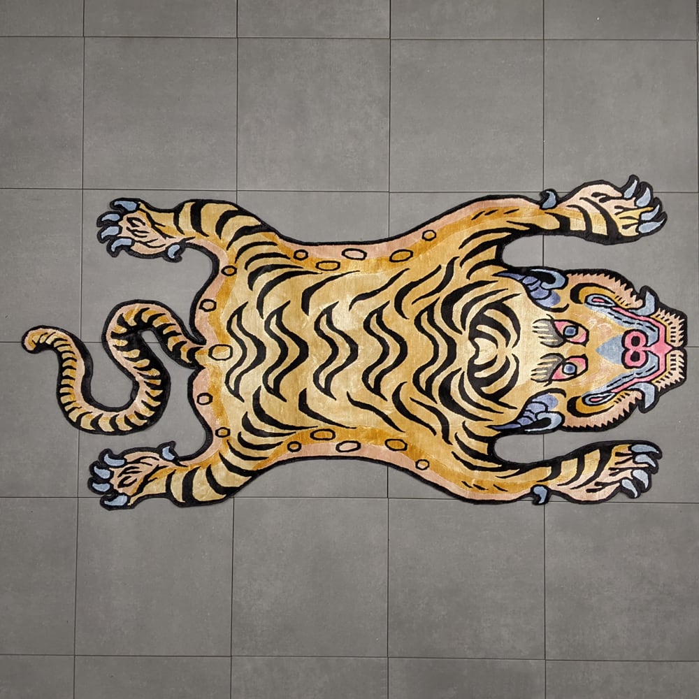 TIBETANTIGER RUG チベタンタイガーラグ Tibetan Tiger Rug (Lサイズ シルク 050) チベタンタイガーラグ