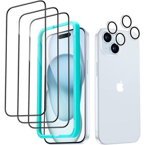 新品》 ESR for iPhone 15 Plus保護フィルムセット強化ガラス保護 