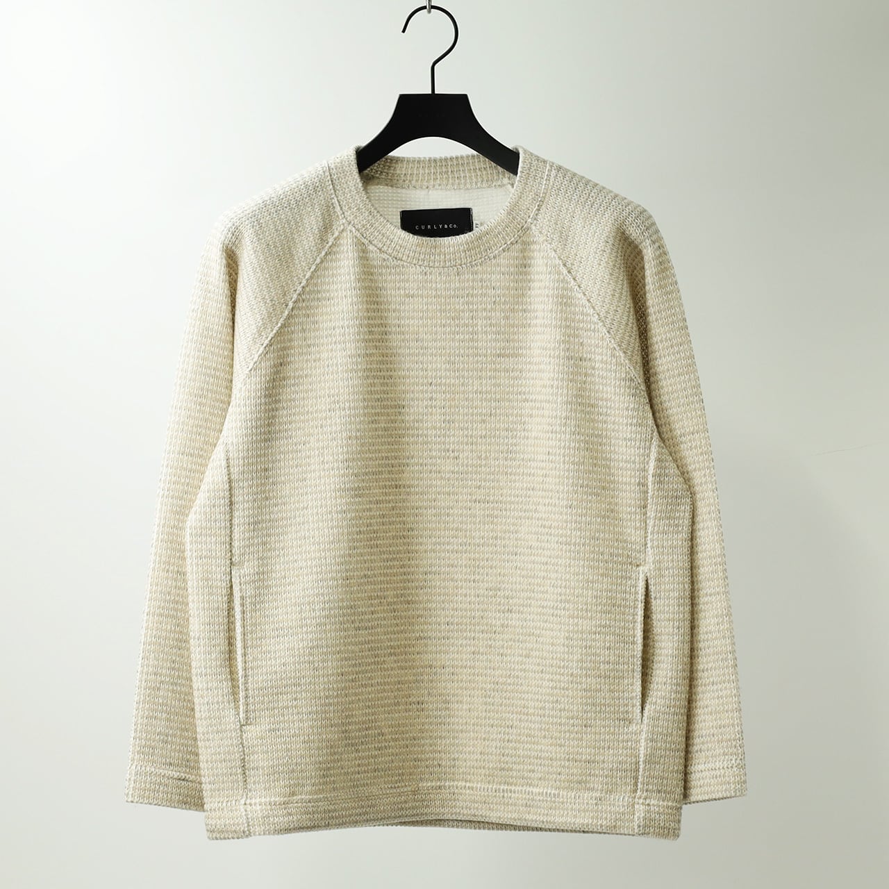CURLY&Co./WOOL Q/G KNIT CREWNECK PULLOVER