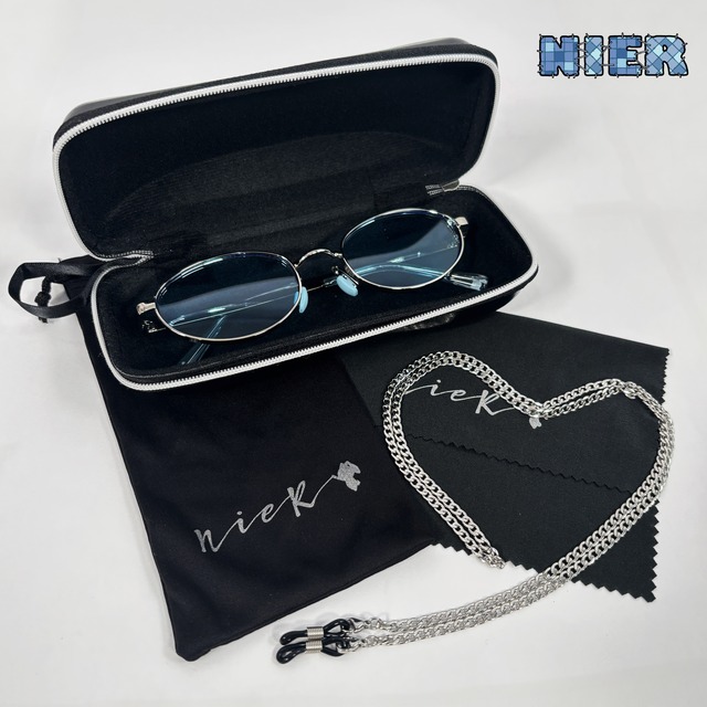 OVAL SUNGLASSES 5SET【BLUE】