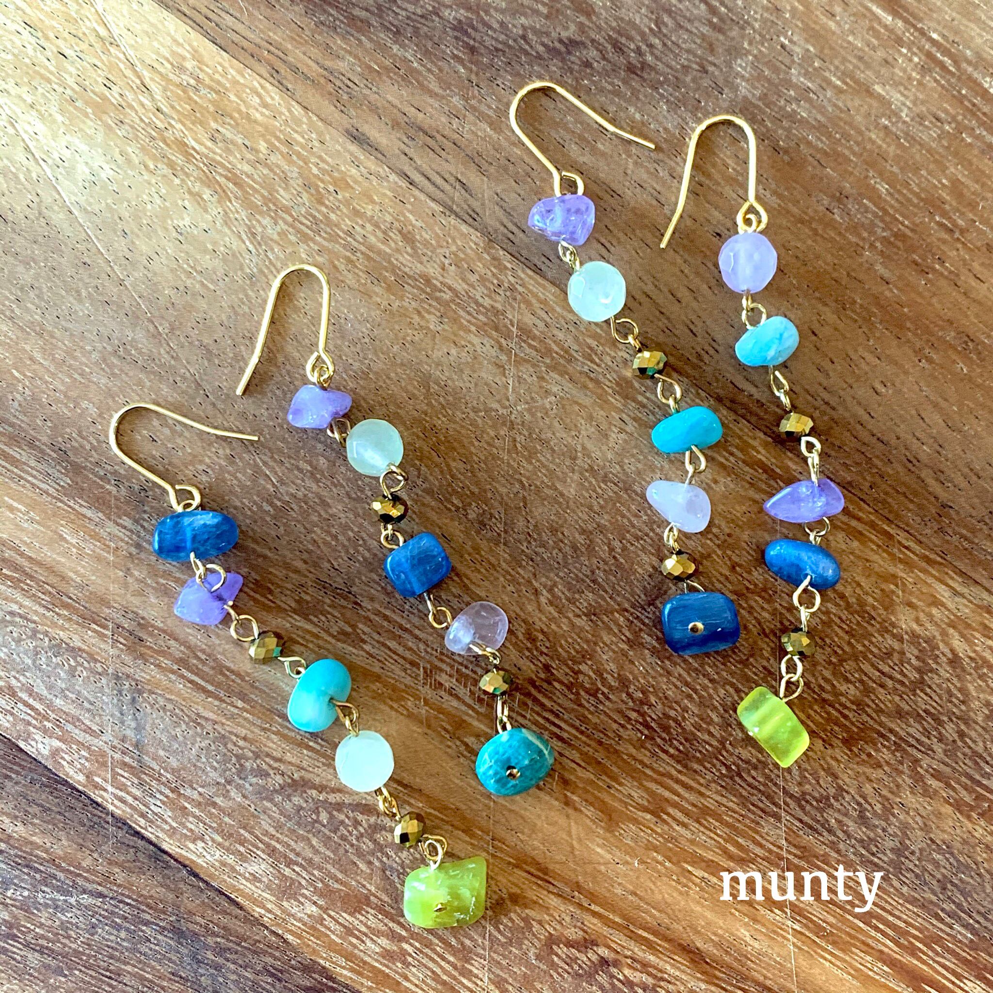 天然石のカラフルピアス | munty