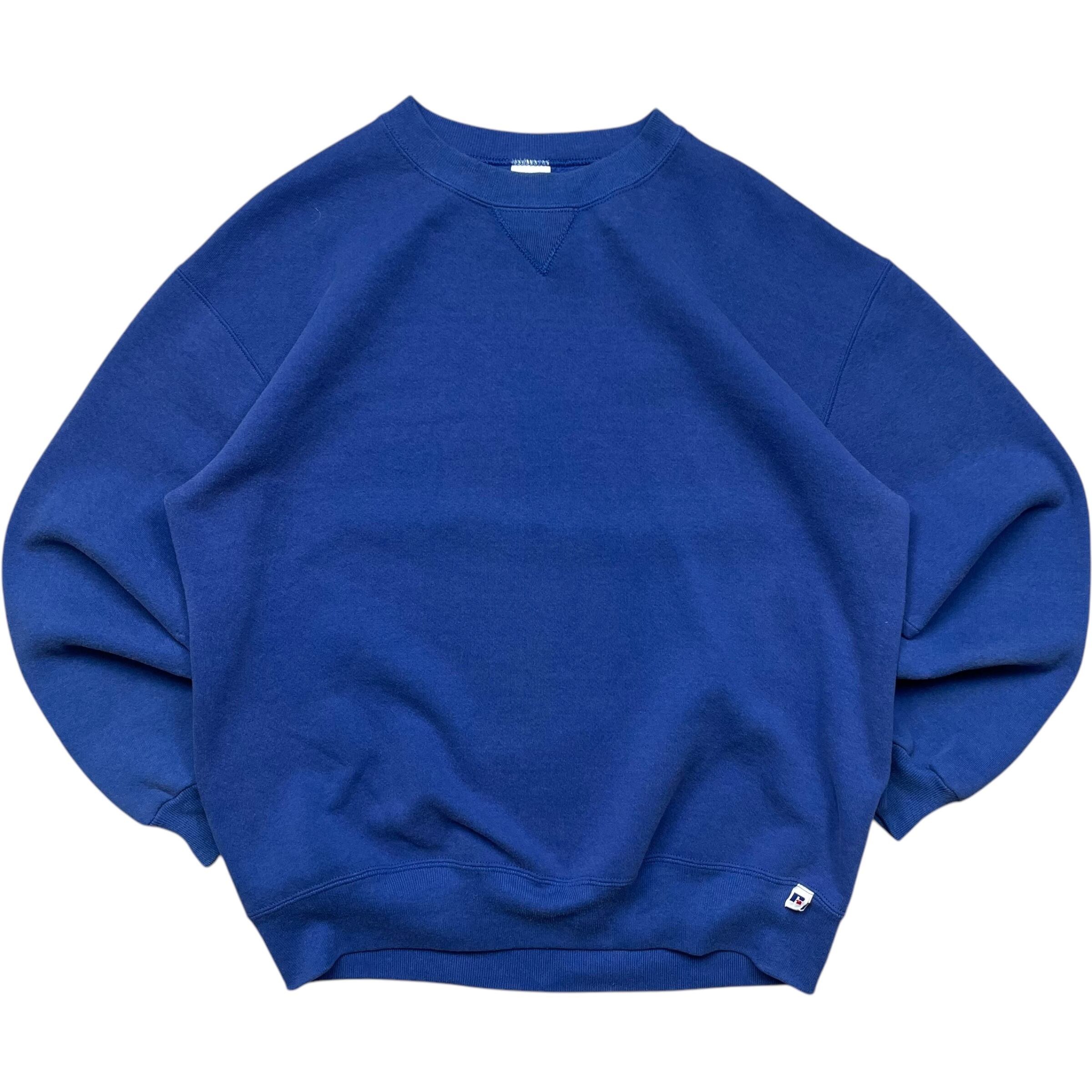 《XL》russell athletic ラッセルアスレチック スウェット 無地 ブルー USA製 90年代 vintage no.6191
