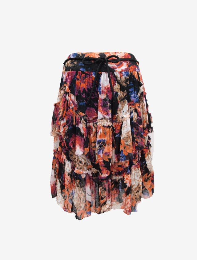 JUST cavalli skirt ジャスト カヴェリ ティアード 色彩 スカート