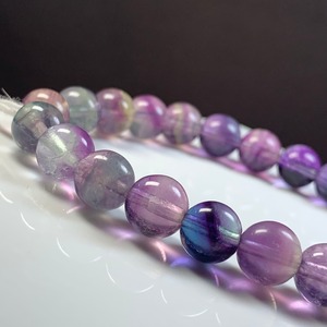 A63.多彩なグラデーションフローライト ブレスレット