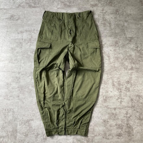 70s ベルギー軍 実物 カーゴパンツ ボタンフライ カーキ Size 5