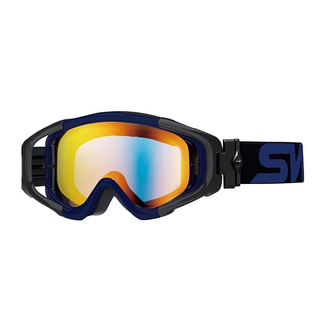 スワンズ] 日本製 オートバイゴーグル MX-TALON-M BKBL ブラック