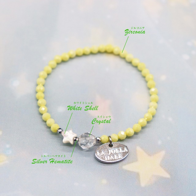 【Baby ☆ Kids Collection】ホワイトシェル×ジルコニア ブレスレット