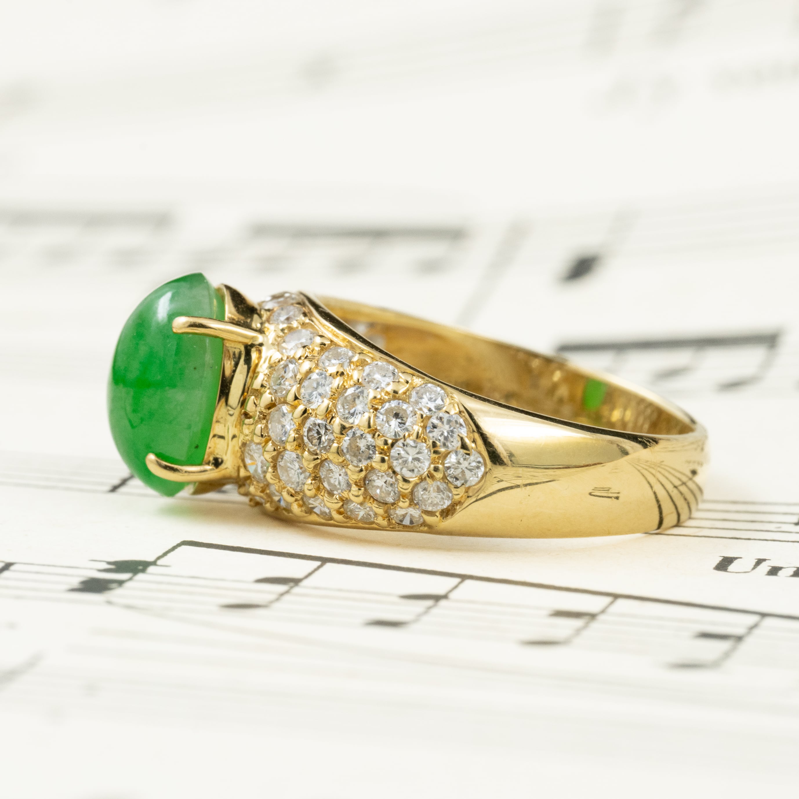 ヴィンテージ レトロ　昭和初期　戦前　陽刻　K18 750 リング 大正昭和ヴィンテージ 千本透しリング