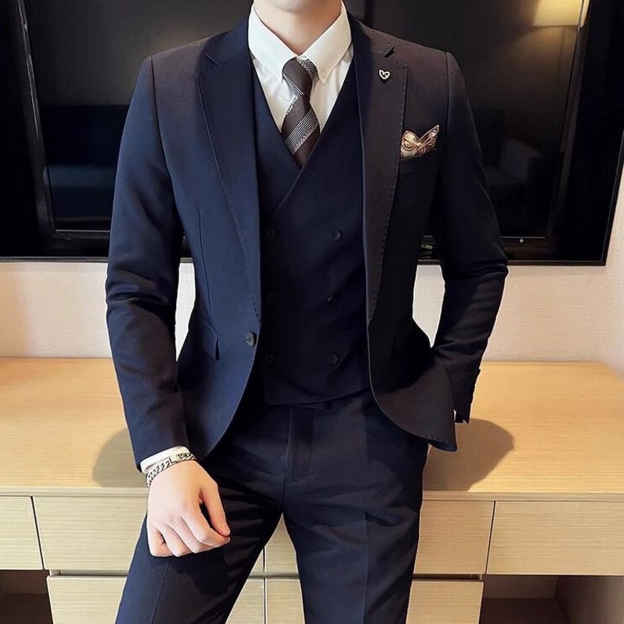 wedding slim casual 3piece 00011