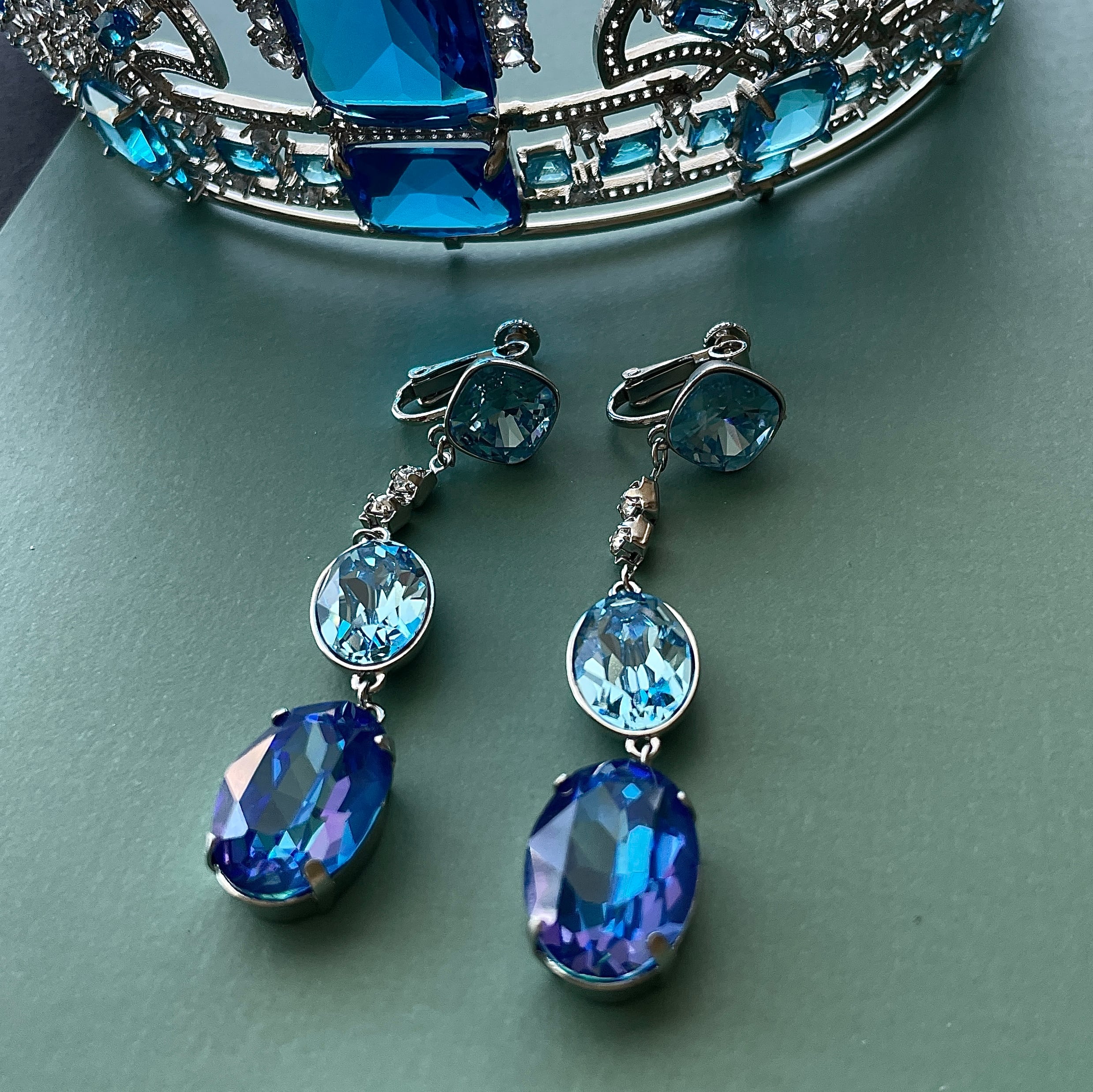 ティアラママ レンタル・アンティークティアラ tm05【ティアラ&イヤリングセット