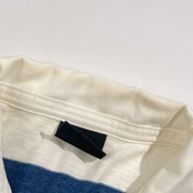 canterbury カンタベリー ボーダー 長袖 ラガーシャツ M/ホワイト×ブルー系 メンズ ラグビー