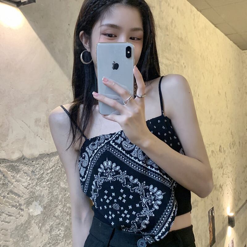 スタイルサマーバックスカーフ トップス ショート 夏物 スクウェア ヨーロピアン スーパーモール98589374311