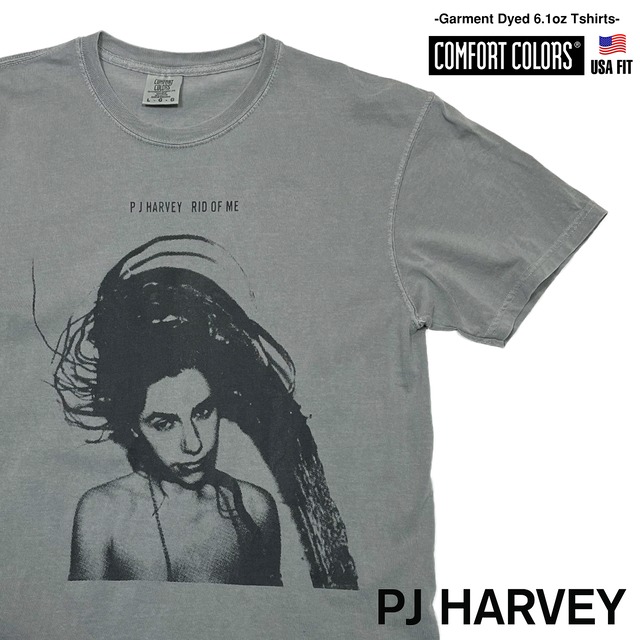 PJハーヴェイ PJ HARVEY 「RIF OF ME」 Tシャツ 【Comfort Colors】 --- ポーリージーンハーヴェイ　Polly Jean Harvey　90年代　オルタナティブ　ロックTシャツ　バンドTシャツ 1717-pjh-ridofme