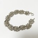 Vintage 800〜835 Silver Floral Filigree Link Bracelet From Hungary