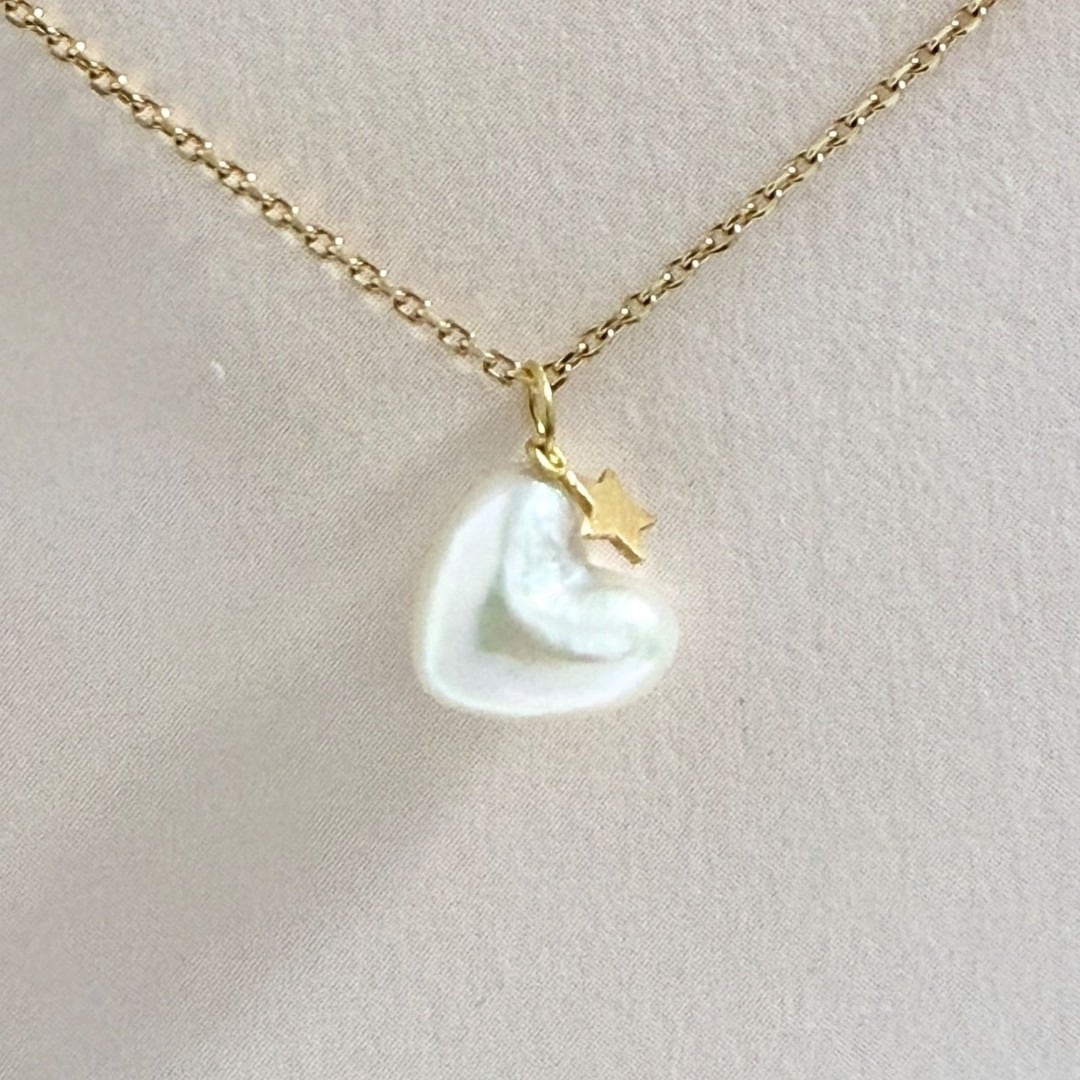 タサキ MHT ペンダント ネックレス K18 K22 ゴールド パール ハート