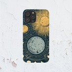 受注生産 iPhoneケース 月相と太陽の黒い天体図｜ヴィンテージ星図 STAR019A