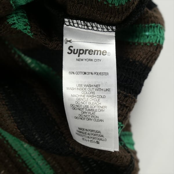 Size【L】 SUPREME シュプリーム 22SS Open Knit Stripe Zip Polo